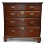 George III oak chest of drawers