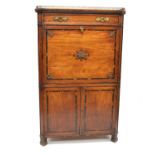 Early 19th-century chestnut veneered fall front secretaire