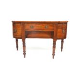 George III mahogany sideboard ‘D’ shaped top