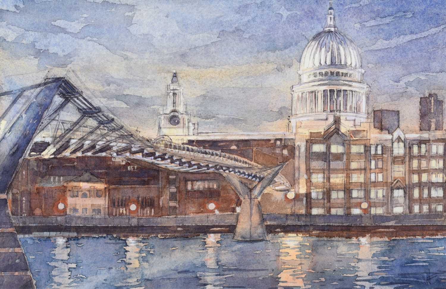 Nicholas Ferenczy (20th/21st century) "St. Paul's and the Millennium Bridge"