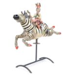 Marie Prett (20th/21st century) Girl riding a zebra