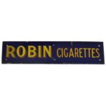 Robin Cigarettes enamel sign