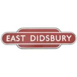 'East Didsbury' Totem British Rail (Midland)