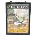 'The Railway' Pub Sign Enterprise Inns