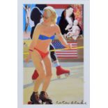 Peter Blake C.B.E., R.D.I., R.A. (British 1932-) "Madonna of Venice Beach I"