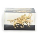 Horse Racing Paperweight