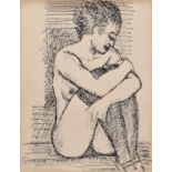 Marcel Gromaire (French 1892-1971) Seated nude