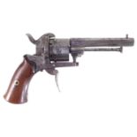 Belgian 7mm pinfire revolver