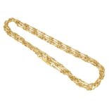 An early 20th century 18ct gold Longuard chain,