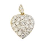 A diamond heart pendant,