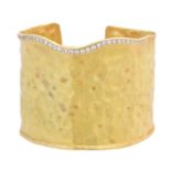 A diamond cuff bangle,