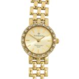 A 9ct gold diamond Sovereign quartz watch,