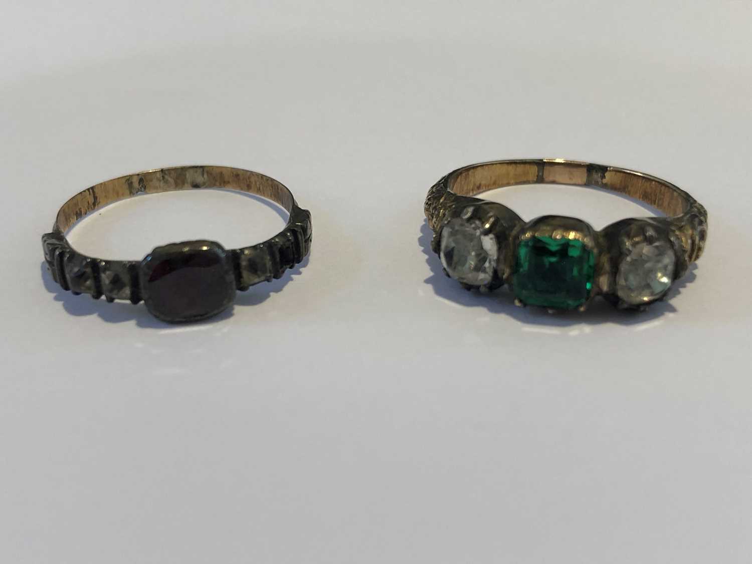 Two paste dress rings, - Image 6 of 7