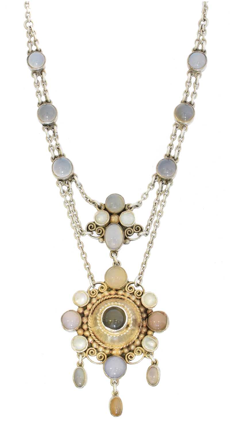 A vari-gem necklace,