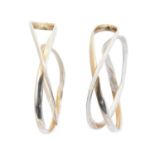 A pair of Georg Jensen silver 'Infinity' earrings,