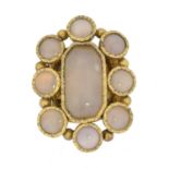 A Victorian chalcedony clasp,