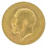 King George V, Sovereign, 1918, Bombay Mint, India.