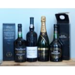 4 Bottles Mixed Lot Vintage Champagne, Sherry plus Tawny and Vintage Port