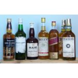 7 Bottles Mixed Lot 1960’s/70’s Proprietary Whisky