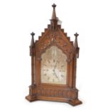 Victorian bracket clock, dial signed John Howlett, Cheltenham 1830-79