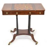 Mid 19th century rosewood veneered games table