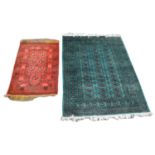 Bukara rug and Afghan prayer rug