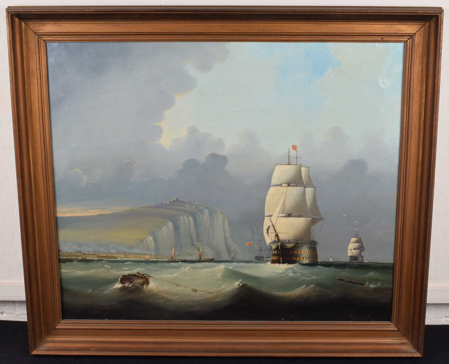 Manner of Thomas Butterworth Snr. (1768-1842) "Early Morning Return of the Fleet off Dover" - Image 2 of 3