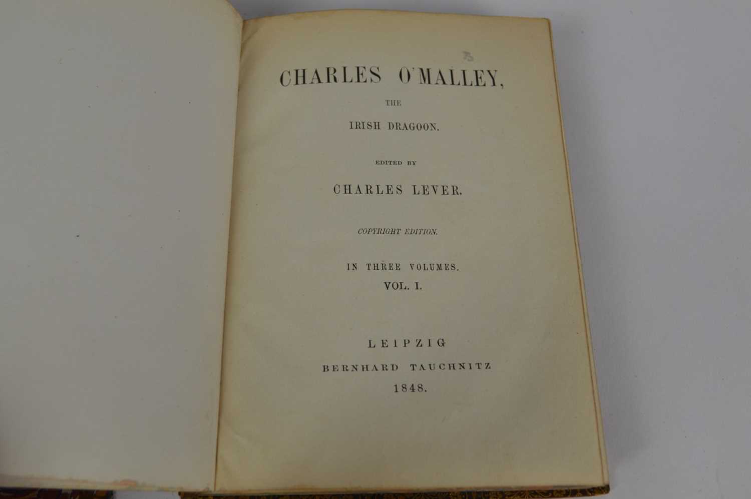 Charles O'Malley, The Irish Dragoon in Three Volumes edited by Charles Lever - Image 2 of 3