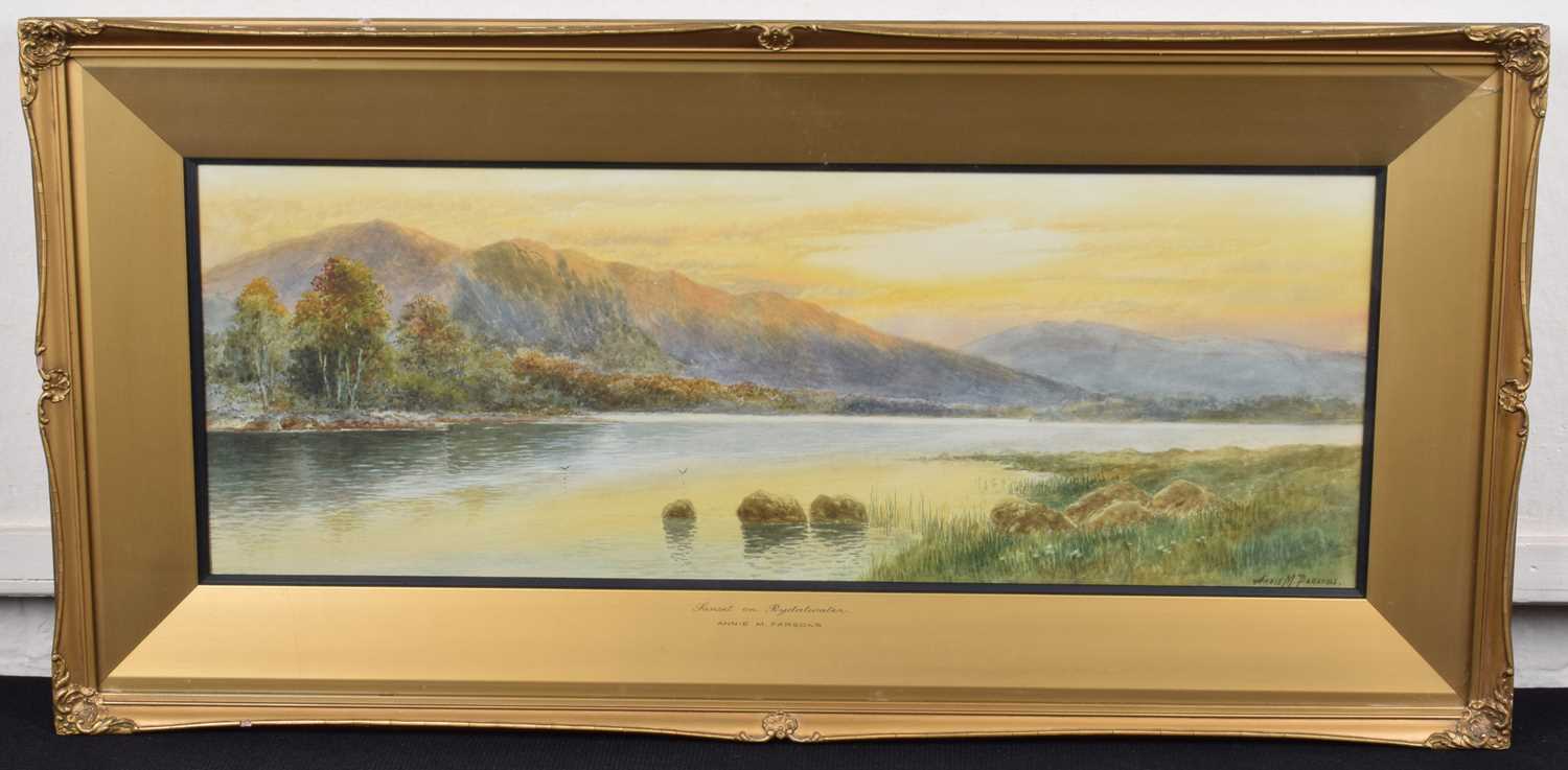 Annie M. Parsons (20th century) "Sunset on Rydal Water" - Image 2 of 3