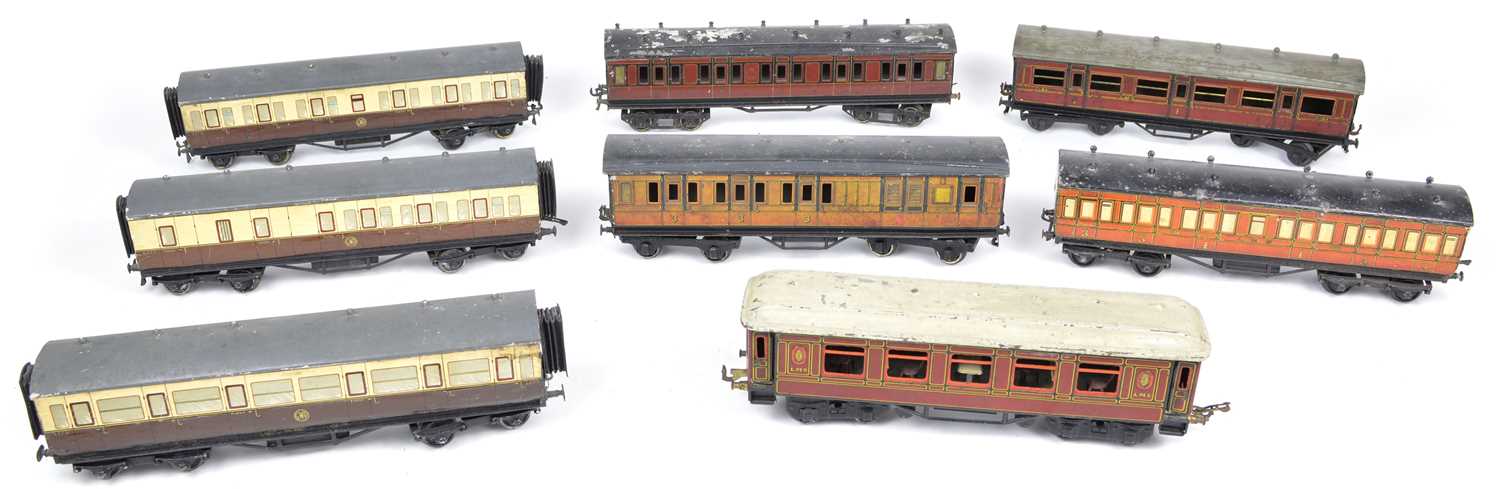 Eight O Gauge Coaches