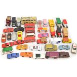 Group lot of 40 Diecast toy vehicles to include a Corgi Juniors Marcos XP, Corgi Mercedes Mobile