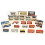 26 diecast toy busses, trams, vans and lorries to include 3 matchbox Super kings The Londoner K-15