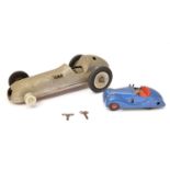 Single seated racing car and Schuco Examico 4001 Car