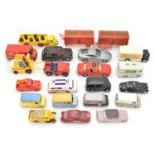 Large collection of 22 Corgi diecast vehicles to include a Morris J Type Police Van, Riley