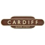 'Cardiff - Queen Street' Totem British Rail (West)