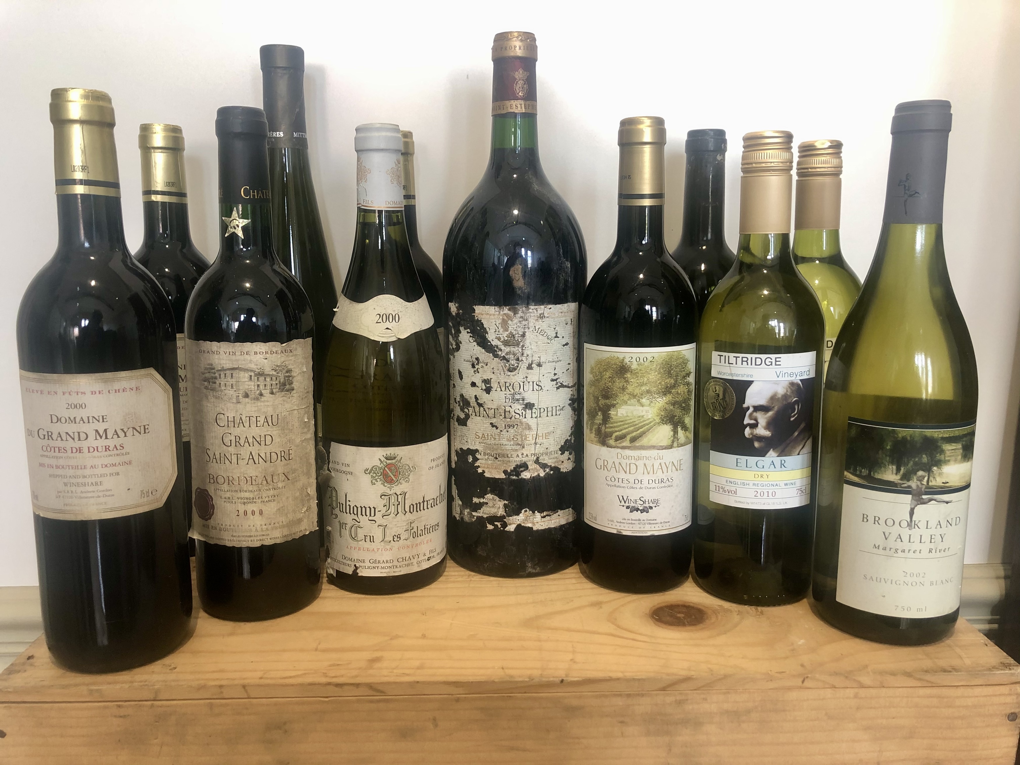 12 Bottles mixed Lot including 1 magnum assorted good Drinking Wine