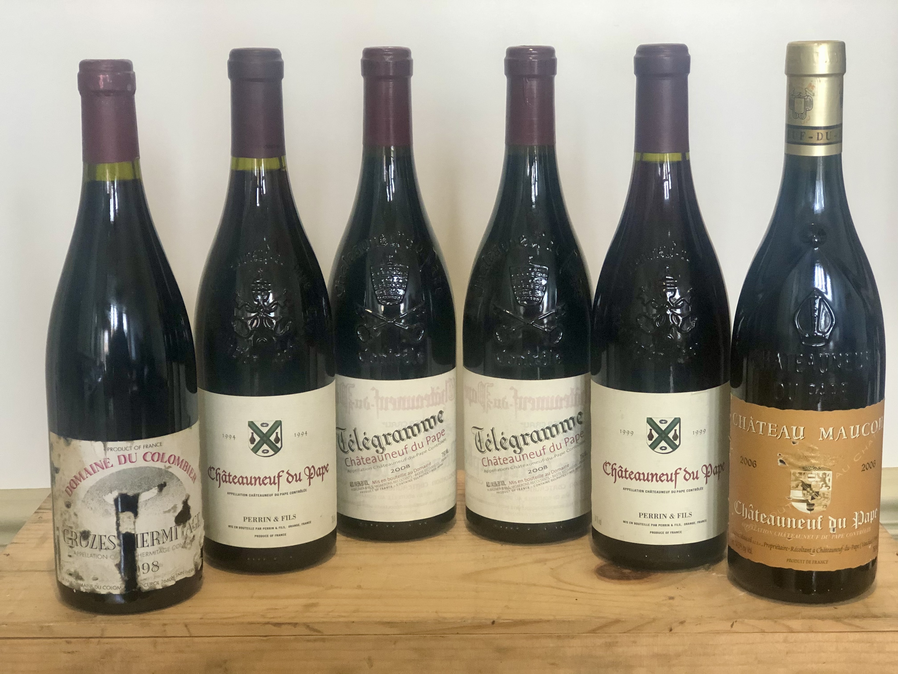 6 Bottles Mixed Lot Fine Chateauneuf du Pape and Crozes Hermitage