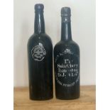 2 Bottles Mixed Lot Fine and Rare Vintage Port and Sherry