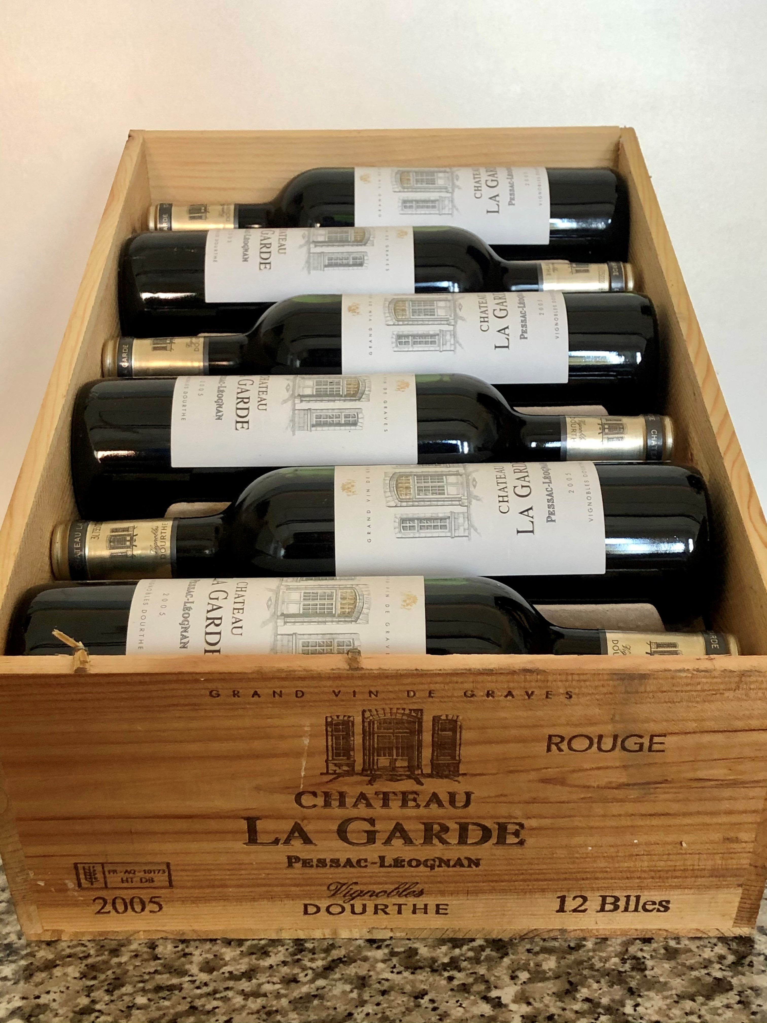 12 Bottles (in OWC) Chateau La Garde Rouge Pessac-Leognan Grand Vin de Graves 2005