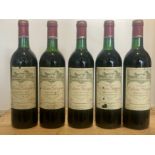 5 bottles Chateau Calon Segur Grand Cru Classe St Estephe 1989