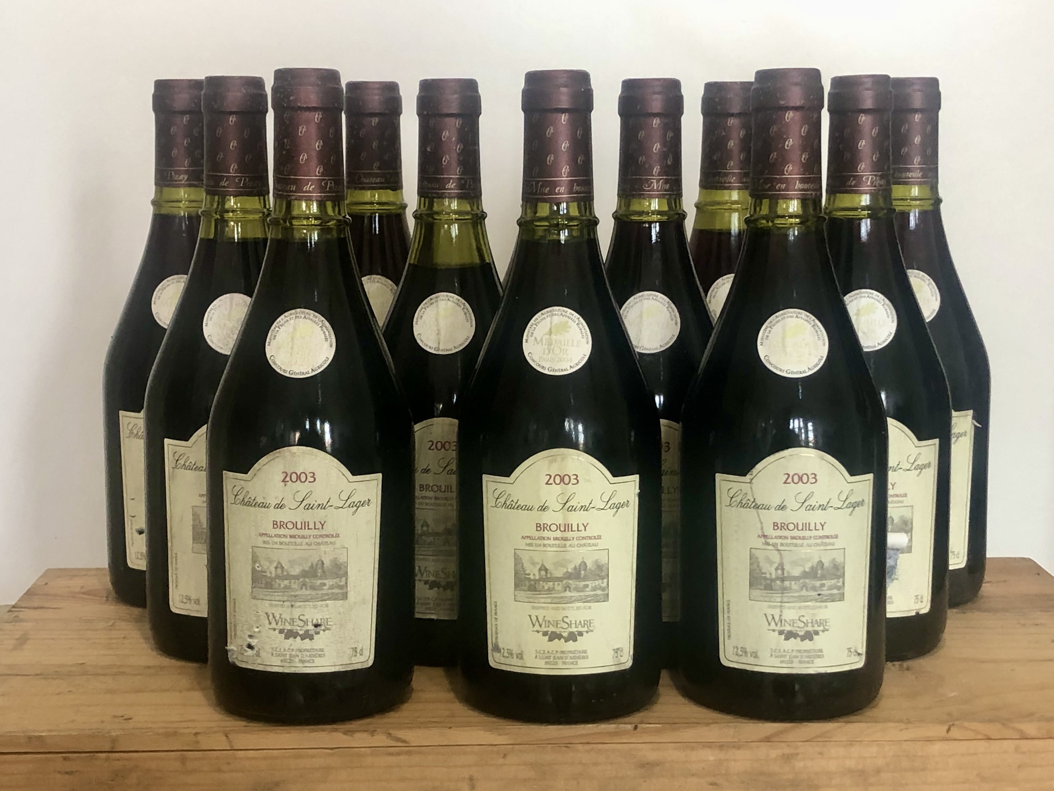 12 Bottles Brouilly Chateau de St Lager 2003