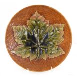 Minton Majolica Plate with Leaf Design