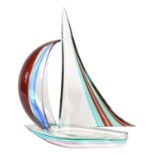 Murano Glass Sculpture Sailing Boat