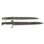 Two German bayonets and scabbards