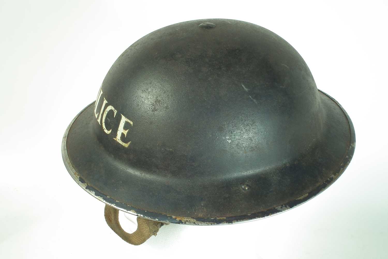 Birtish WWII era Police brodie helmet - Image 2 of 9