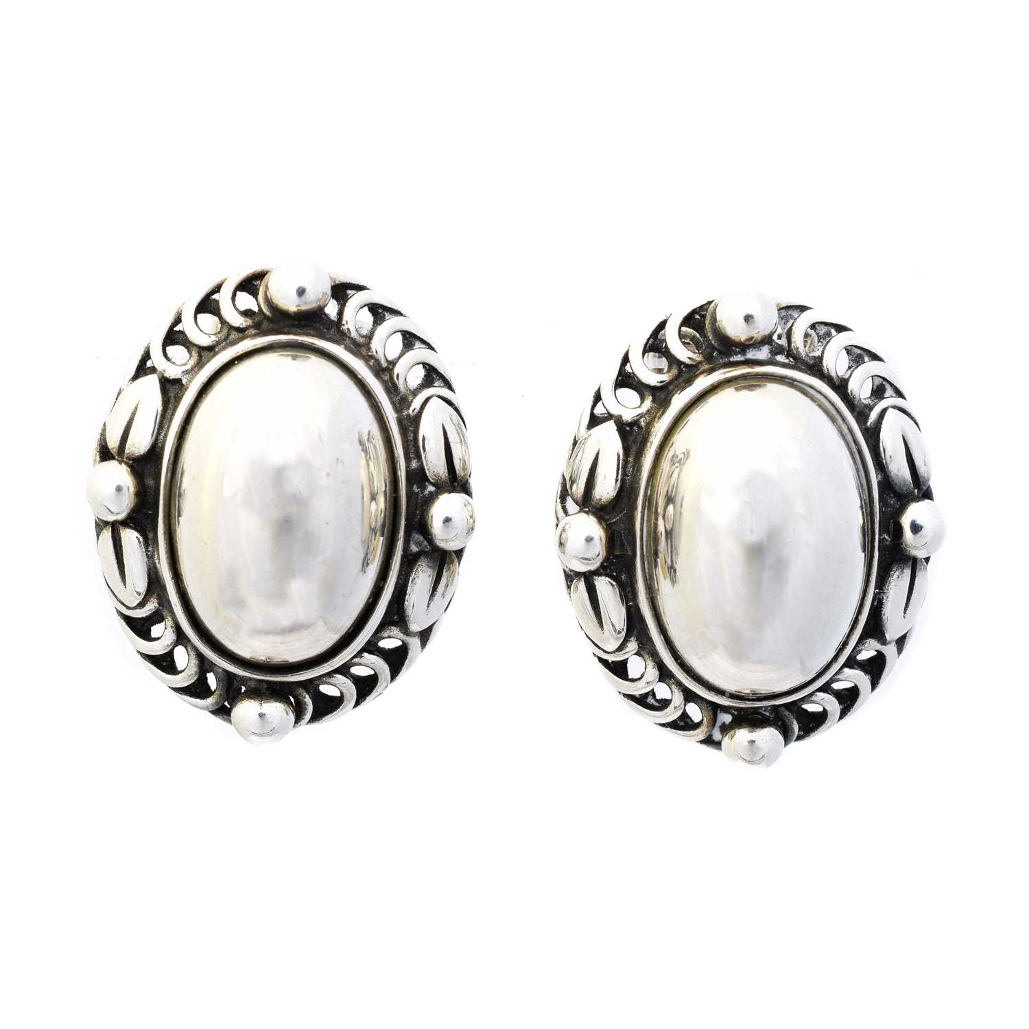 A pair of Georg Jensen 'Heritage' earrings,