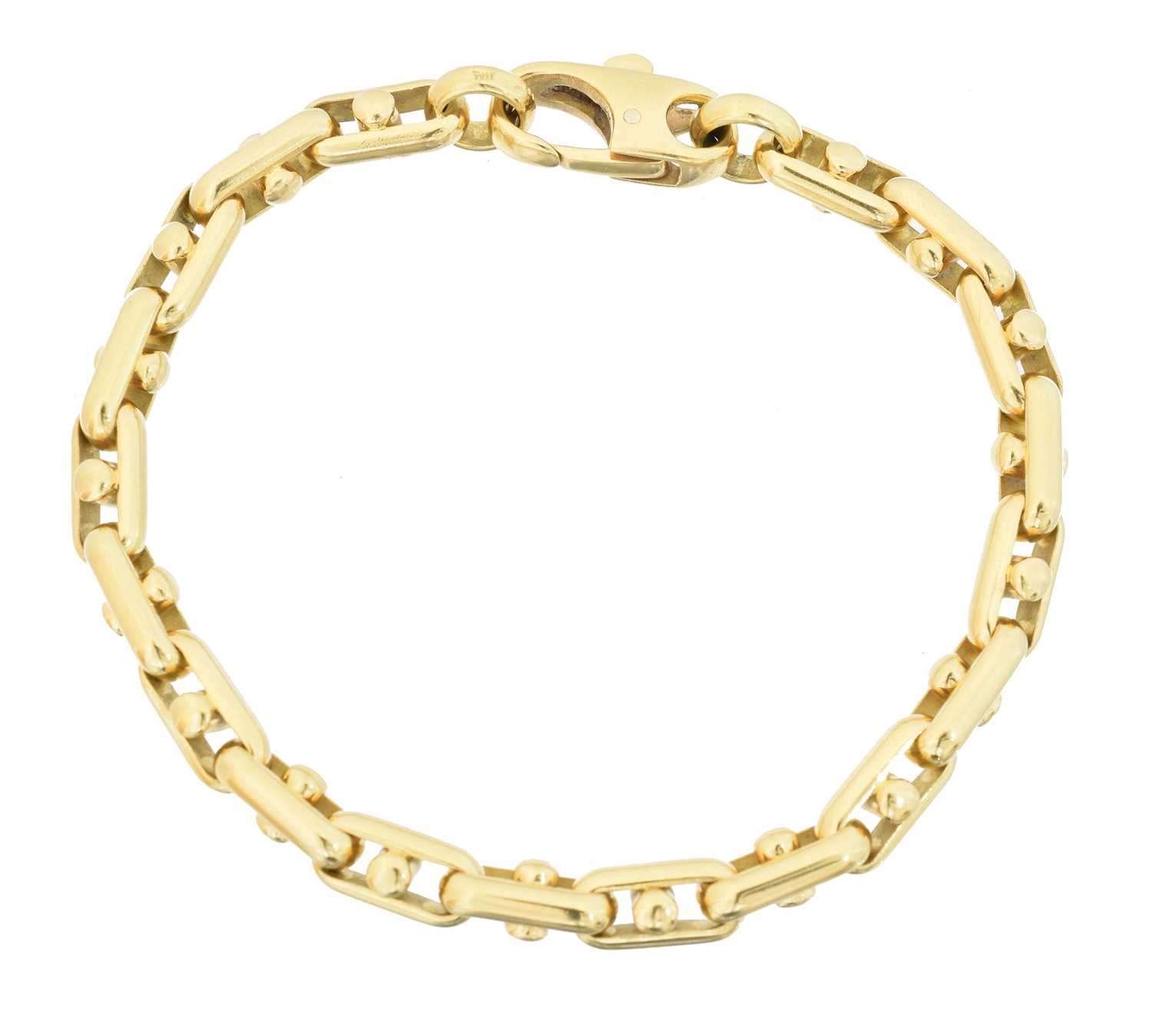 An 18ct gold fancy link bracelet,