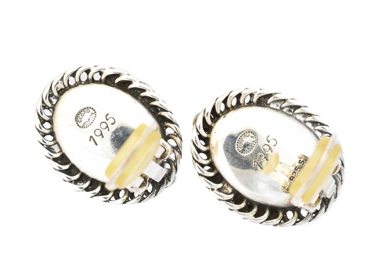 A pair of Georg Jensen 'Heritage' earrings, - Image 2 of 2