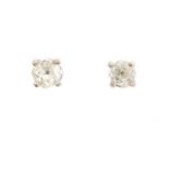 A pair of old cut diamond stud earrings,