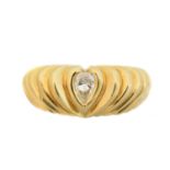 An 18ct gold diamond single stone ring,